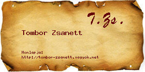 Tombor Zsanett névjegykártya